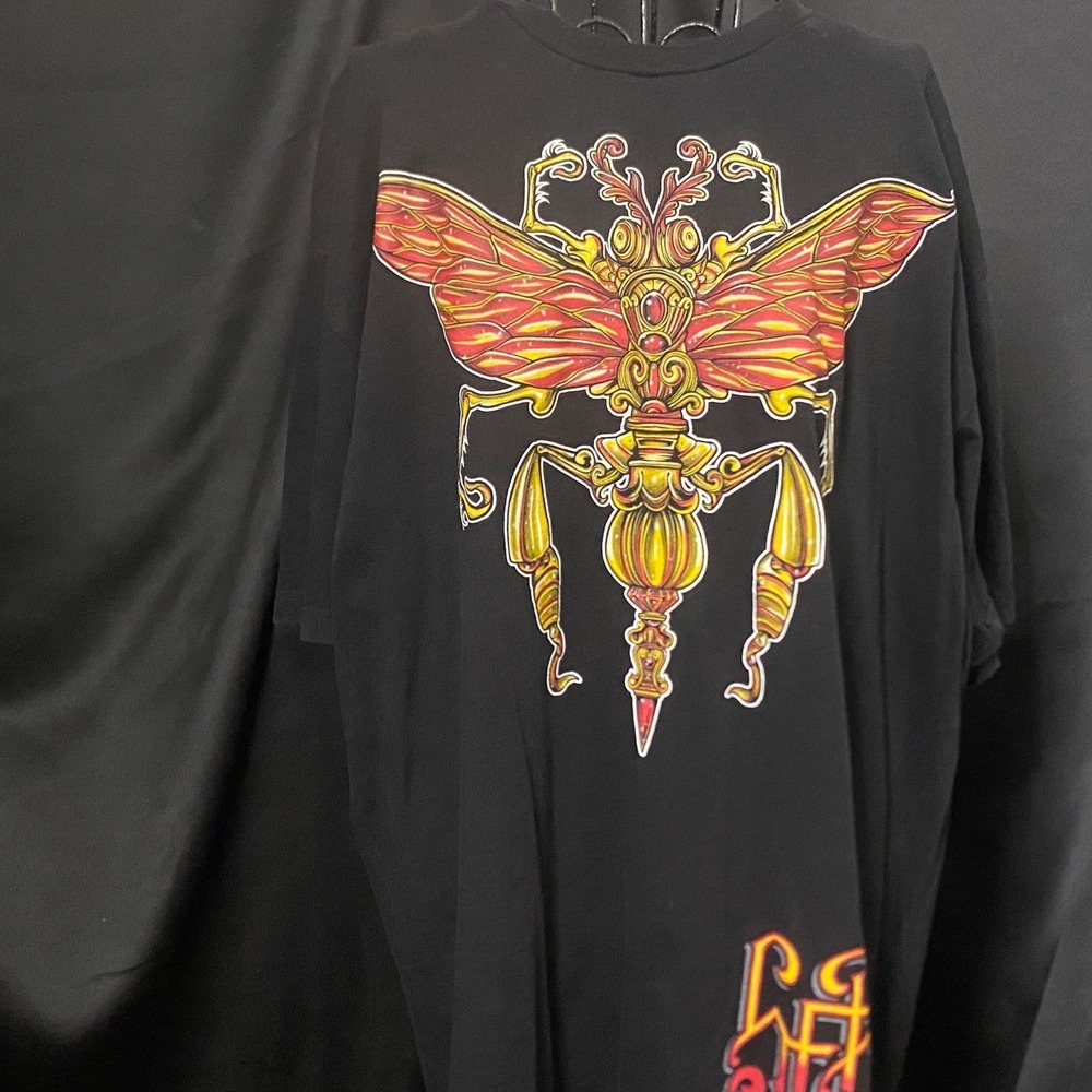 Steadfast Brand Graphic Print T-Shirt‎ Short Sleeve Casual Black 2XL